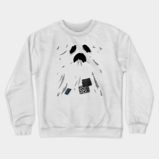 Ragged Ghost Funny Halloween Design Crewneck Sweatshirt